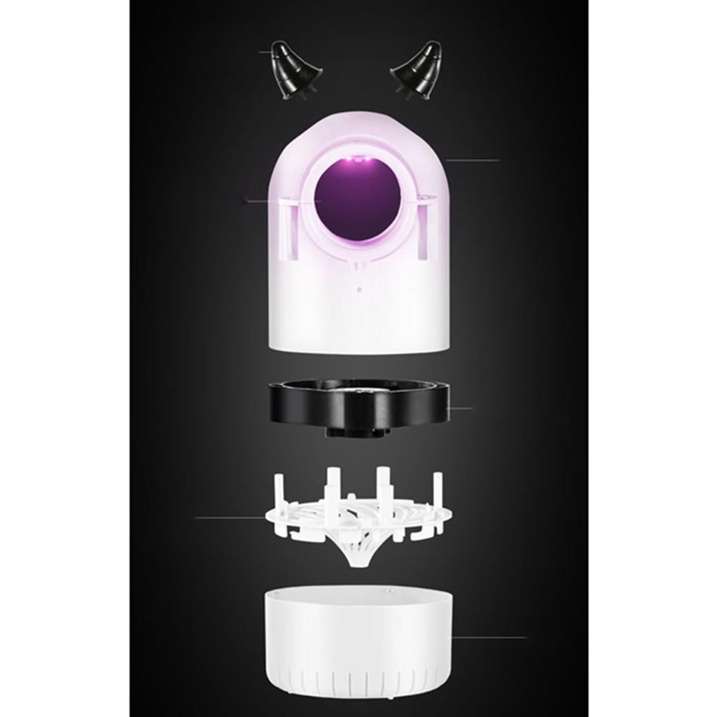 LED Electric Mosquito Trap USB Power Supply Fly Trap Child Safe Noiseless style 1 white