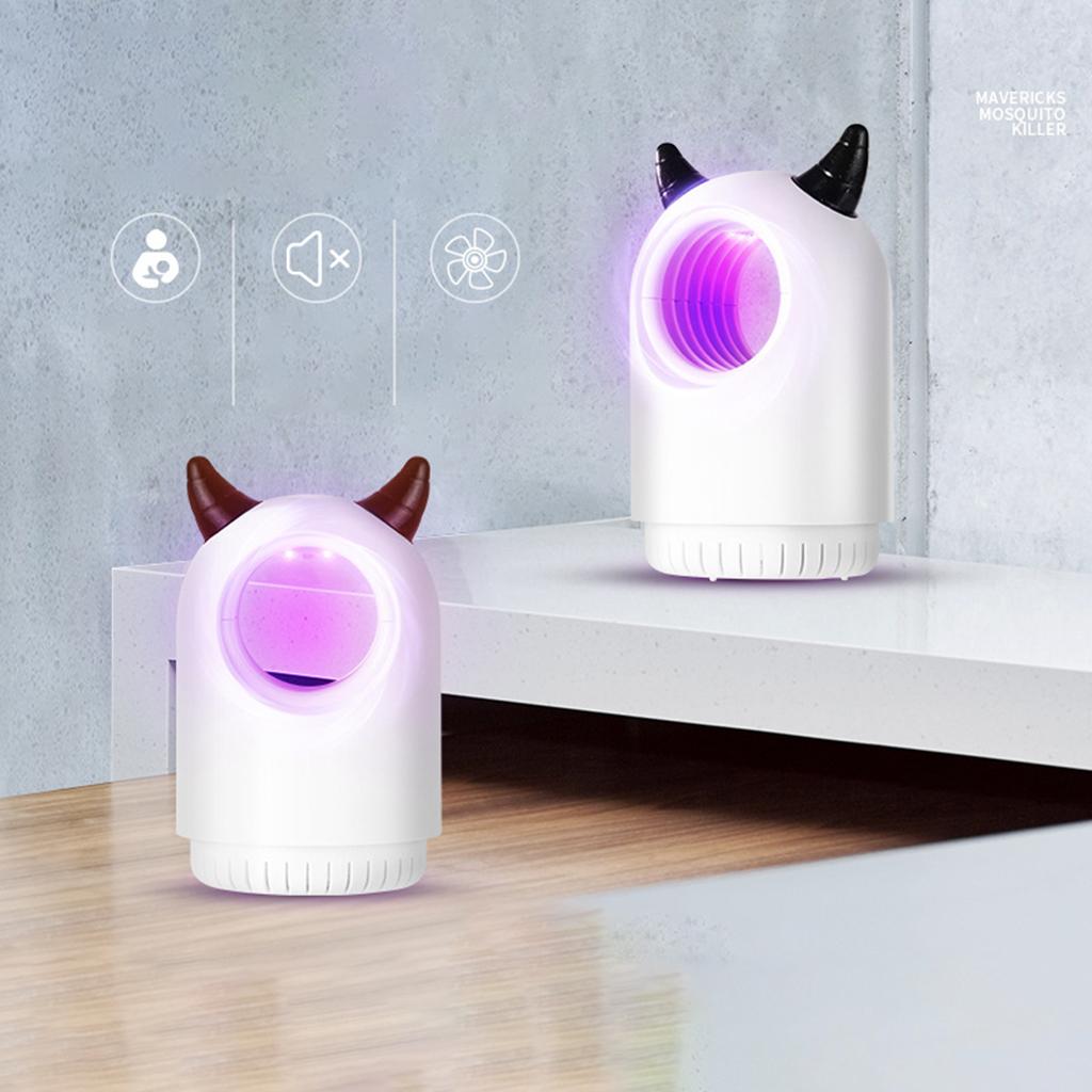 LED Electric Mosquito Trap USB Power Supply Fly Trap Child Safe Noiseless style 1 white