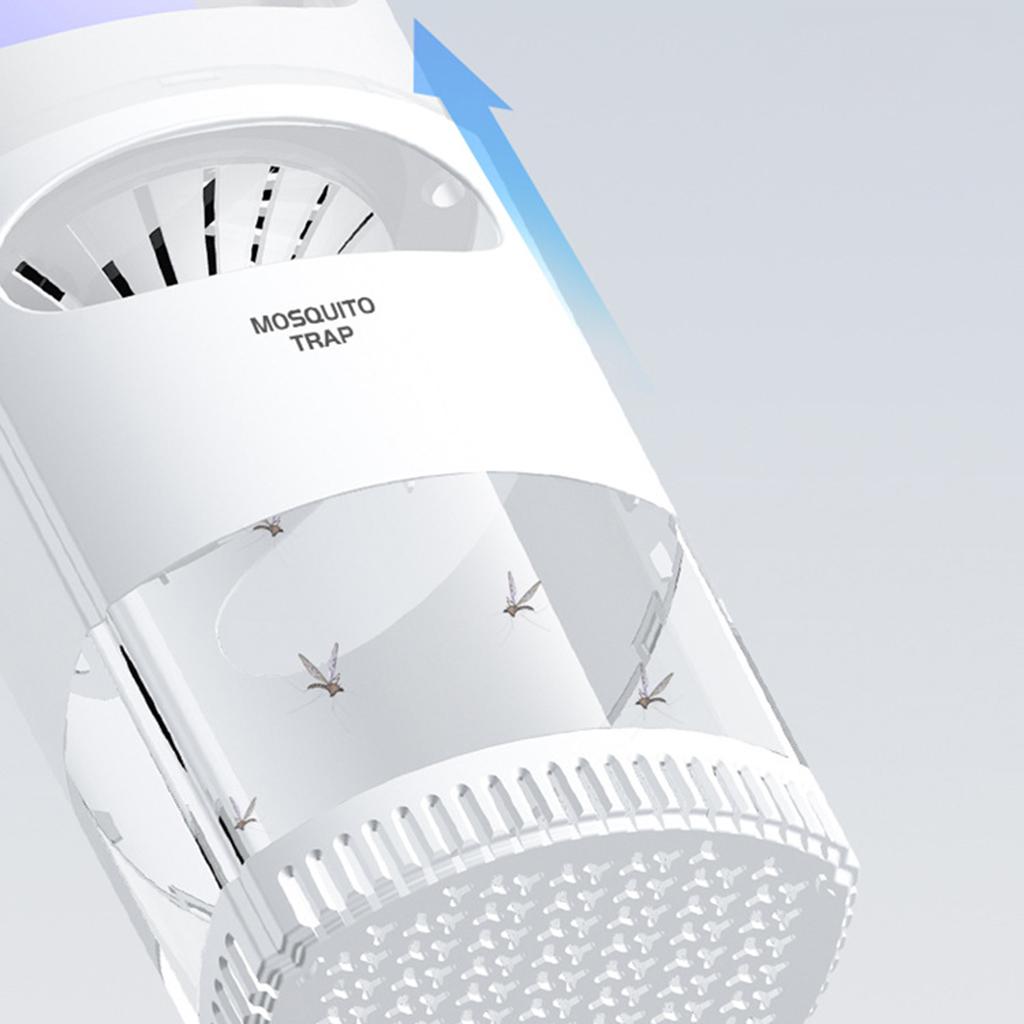 LED Electric Mosquito Trap USB Power Supply Fly Trap Child Safe Noiseless style 2 white