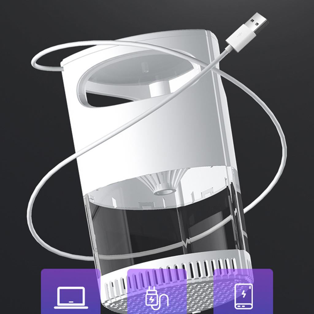 LED Electric Mosquito Trap USB Power Supply Fly Trap Child Safe Noiseless style 2 white