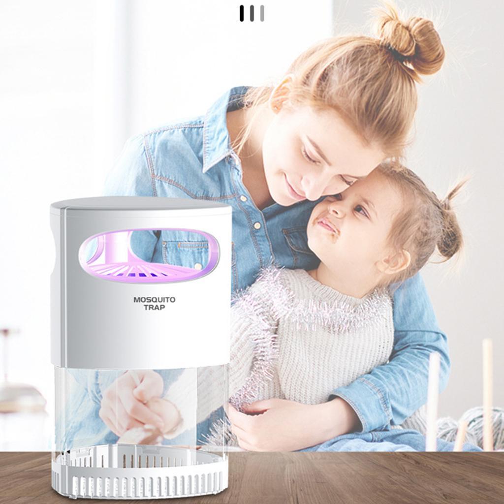 LED Electric Mosquito Trap USB Power Supply Fly Trap Child Safe Noiseless style 2 pink