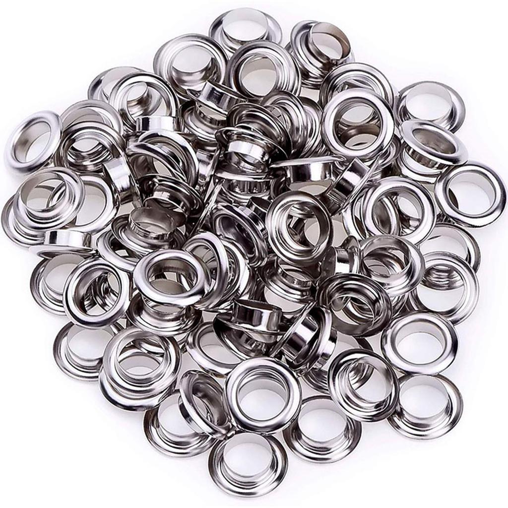 Grommet Kit 100 Sets Grommets Eyelets & 3 Install Tool Kit and Storage Box