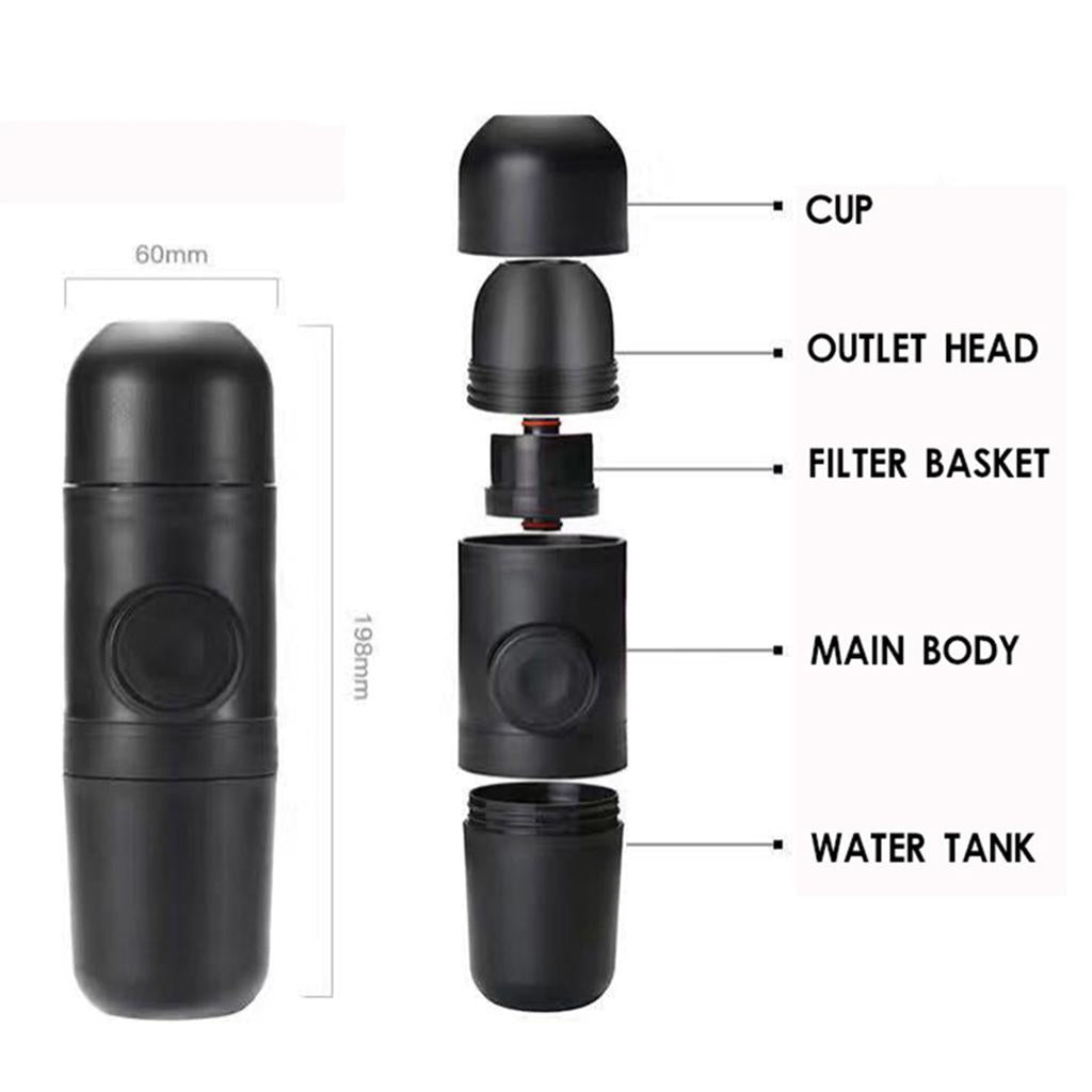 Portable Espresso Maker Mini Travel Coffee Machine, Perfect for Camping
