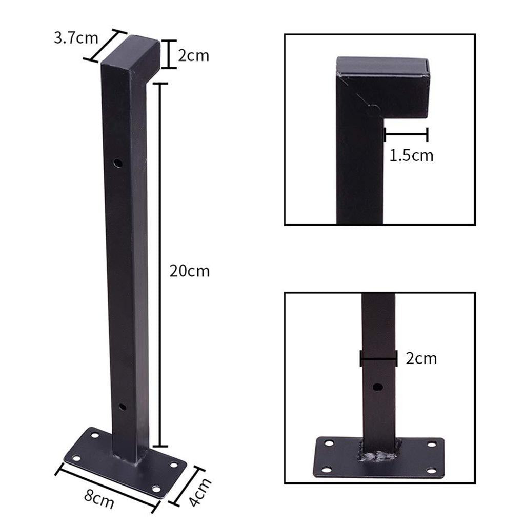 2pcs Wall Mounted Floating Shelf Brackets Home Bar Decor  Square 20cm