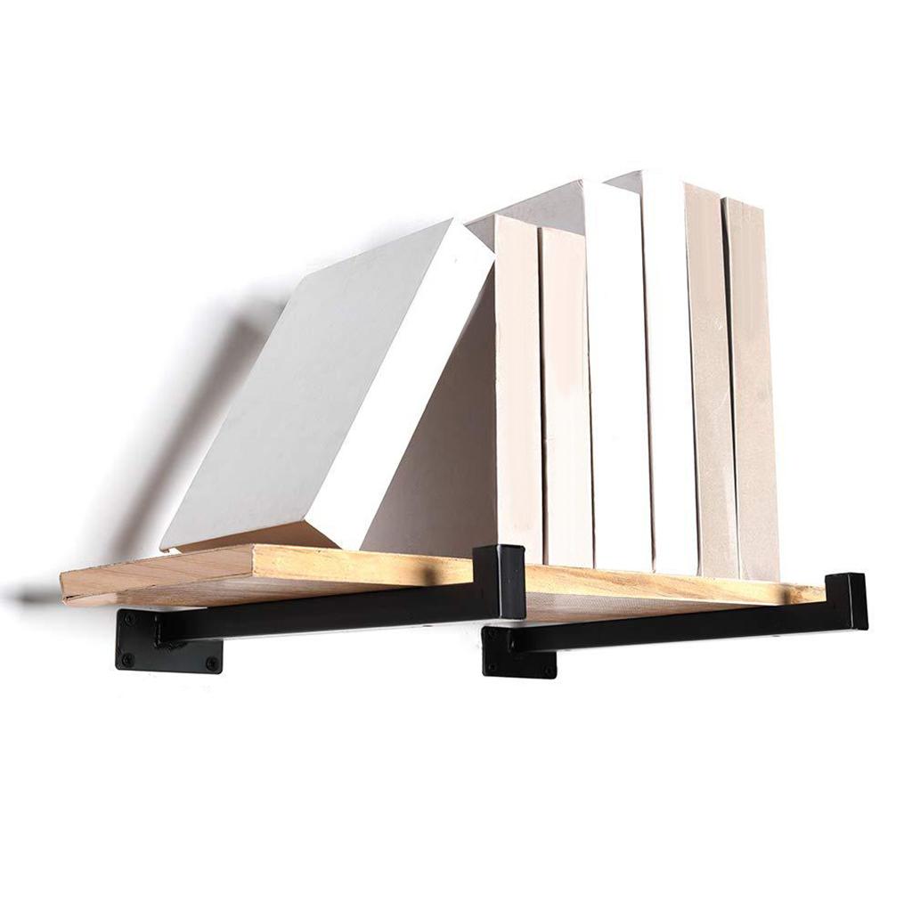 2pcs Wall Mounted Floating Shelf Brackets Home Bar Decor  Square 30cm