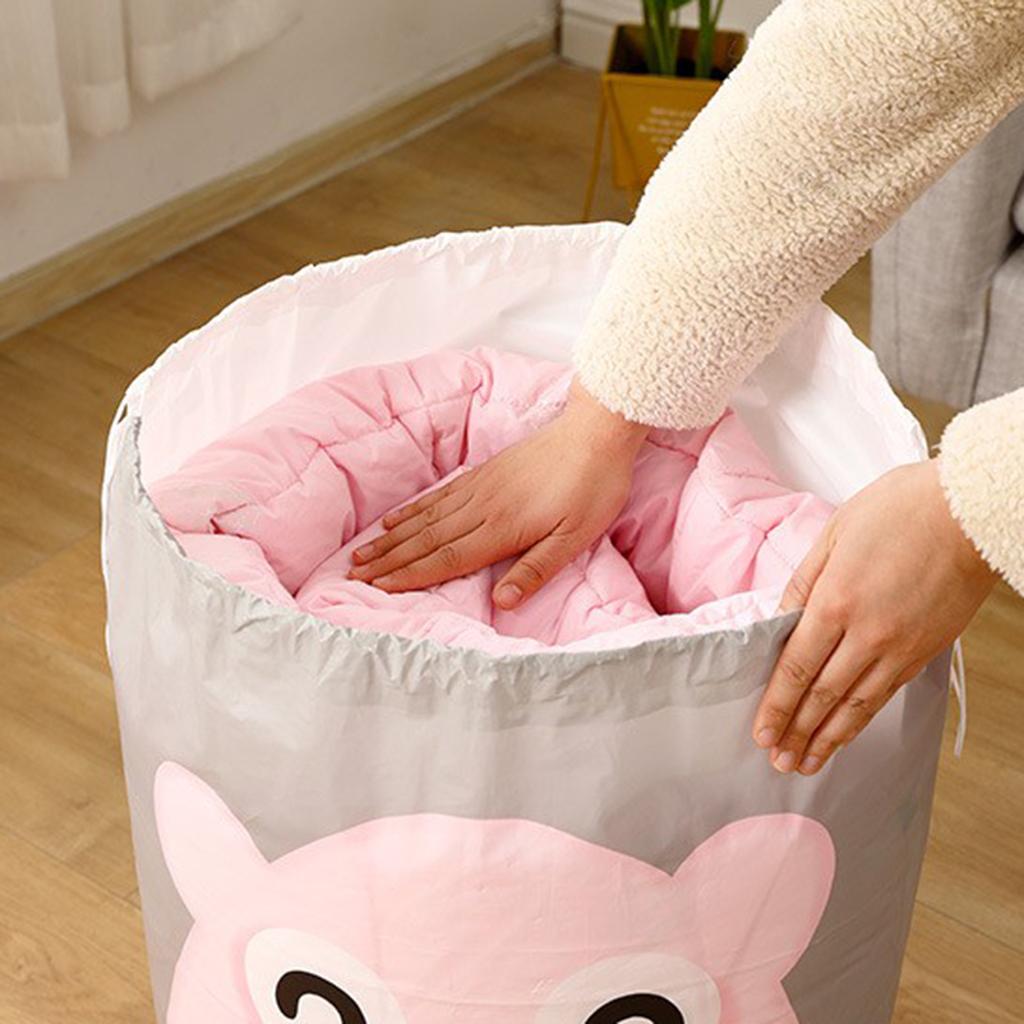 Collapsible Clothes Cotton Blanket Bed Cover Wardrobe Sweater Storage Bag Grey