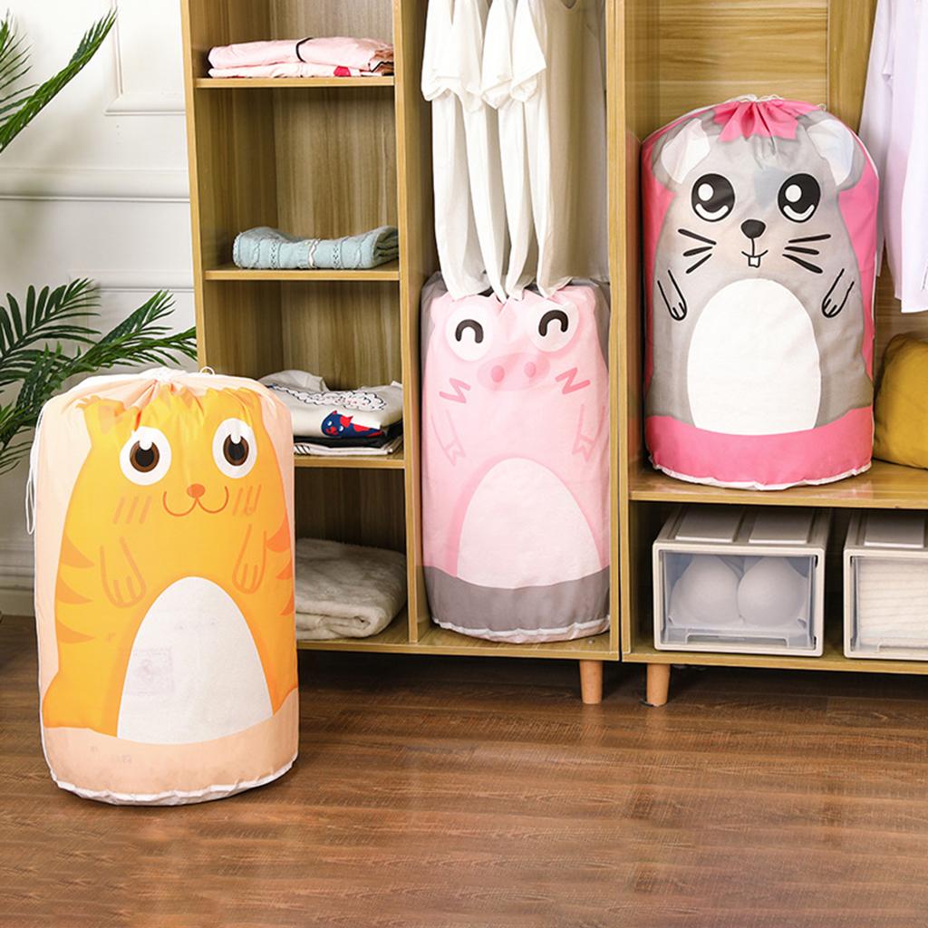Collapsible Clothes Cotton Blanket Bed Cover Wardrobe Sweater Storage Bag Grey