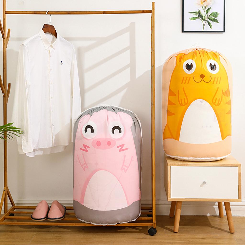 Collapsible Clothes Cotton Blanket Bed Cover Wardrobe Sweater Storage Bag Yellow