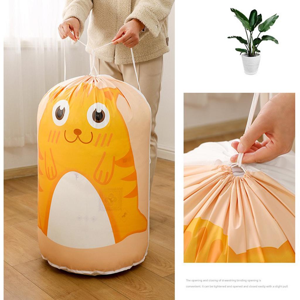 Collapsible Clothes Cotton Blanket Bed Cover Wardrobe Sweater Storage Bag Yellow