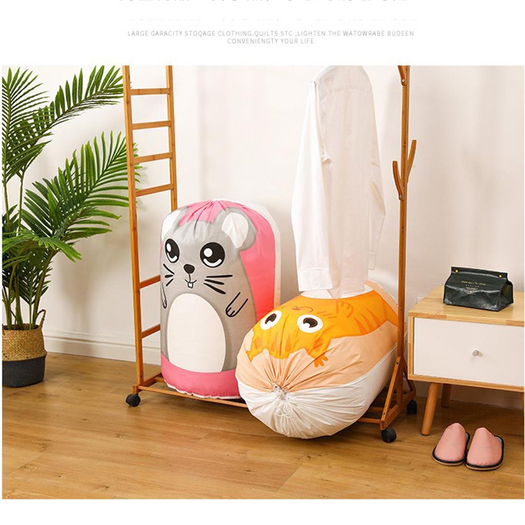 Collapsible Clothes Cotton Blanket Bed Cover Wardrobe Sweater Storage Bag Yellow