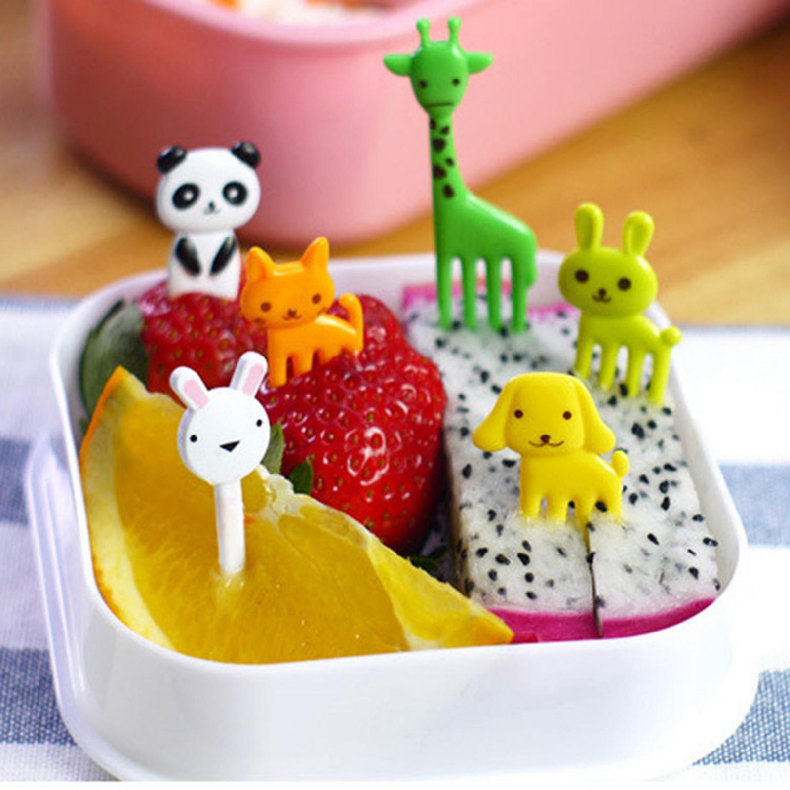 10pcs Food Fruit Forks Cake Little Forks Dessert Forks Kids Cocktail Sticks A