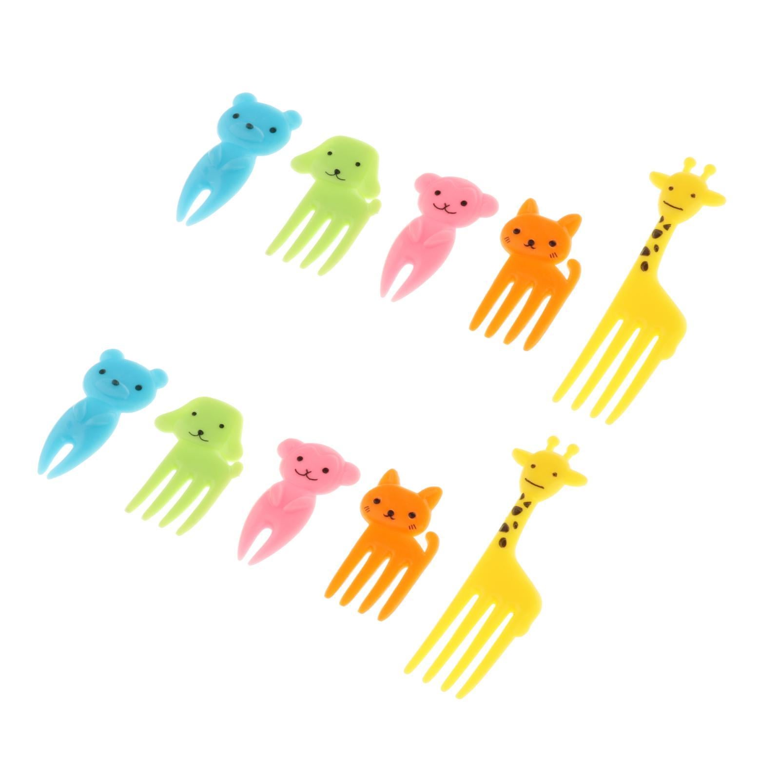 10pcs Food Fruit Forks Cake Little Forks Dessert Forks Kids Cocktail Sticks B