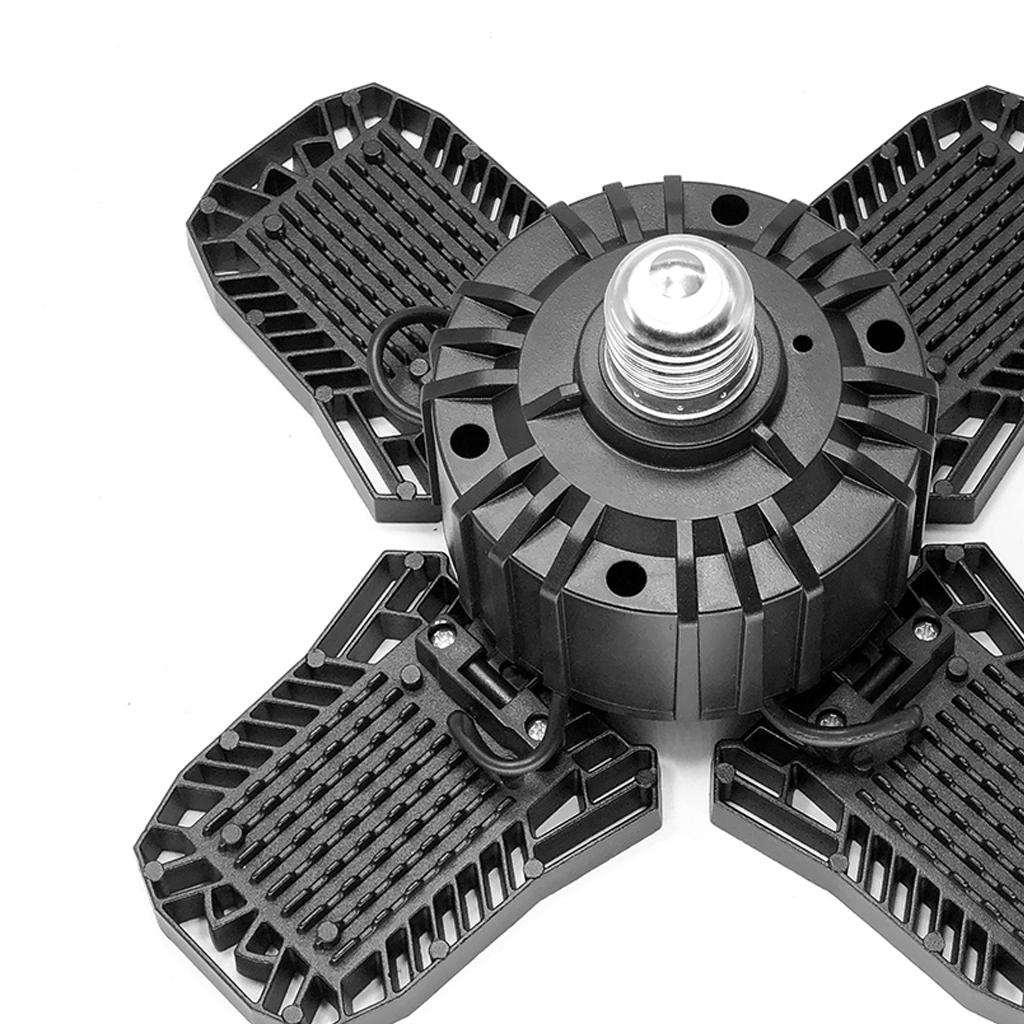120W LED Garage Lights Bulb Deformable Ceiling Fixture Workshop Lamp 4 Leaf