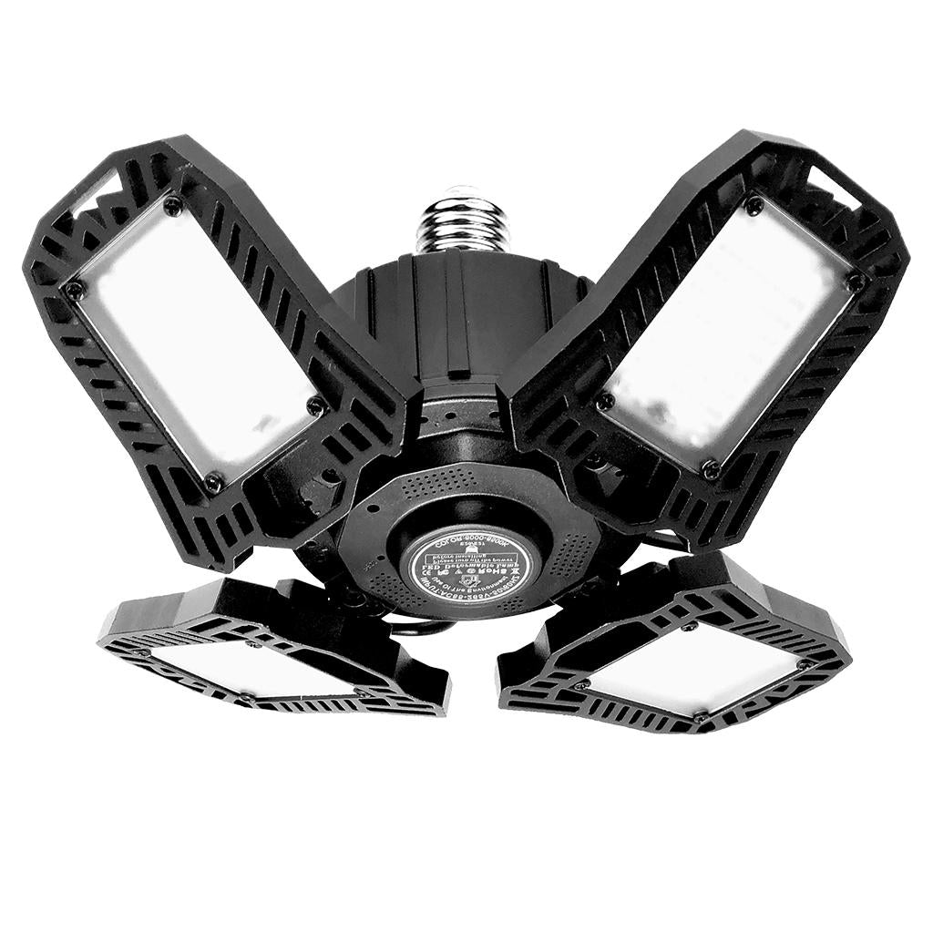 120W LED Garage Lights Bulb Deformable Ceiling Fixture Workshop Lamp 4 Leaf