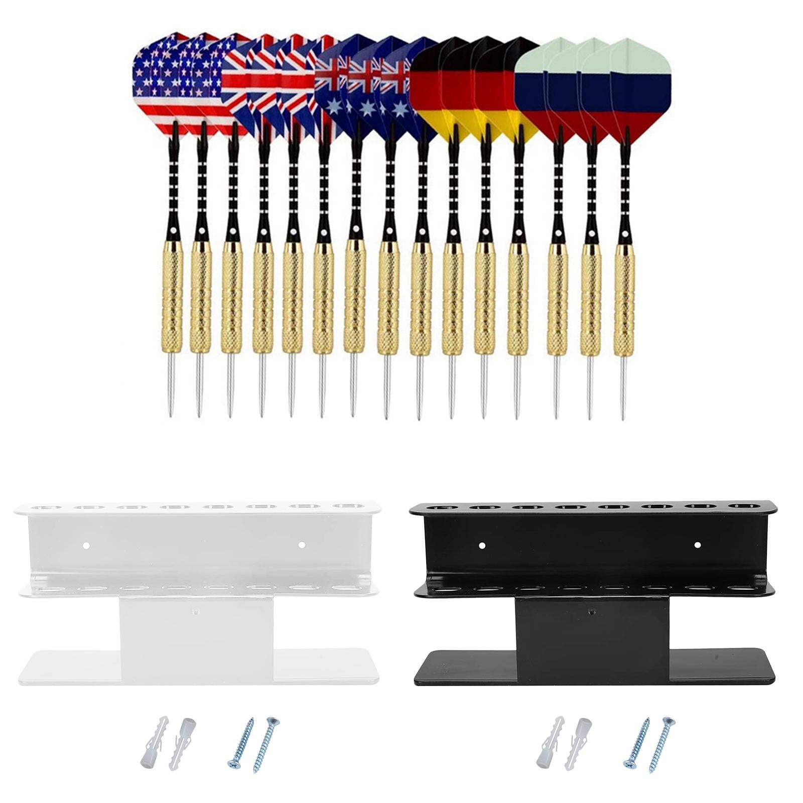 Dart Holder Dart Stand Holds 8 Steel/Soft Tip Darts for Home Bar Pub Black