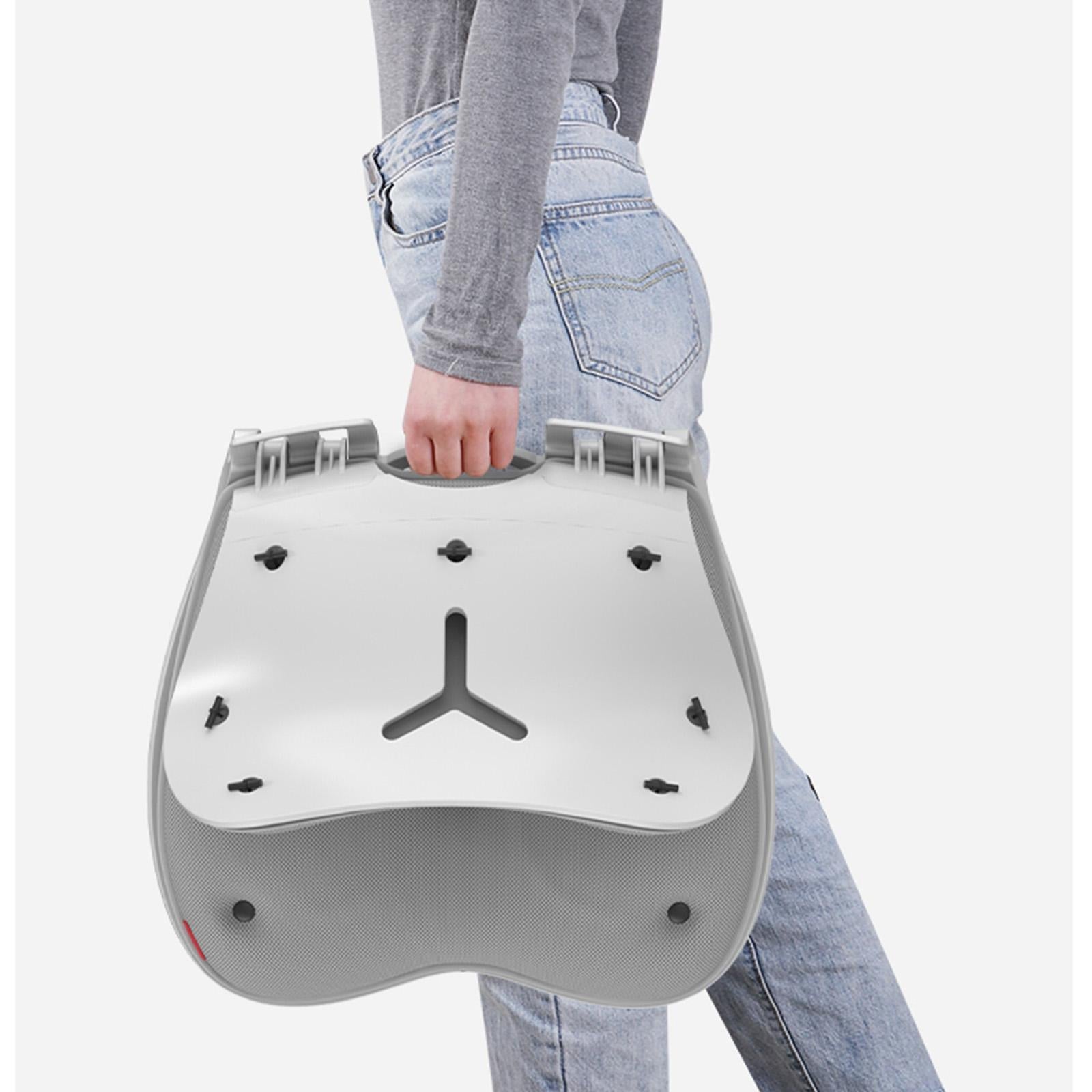 Foldable Lumbar Support Back Pillow Chair Cushion Japanese Style Pain Relief gray