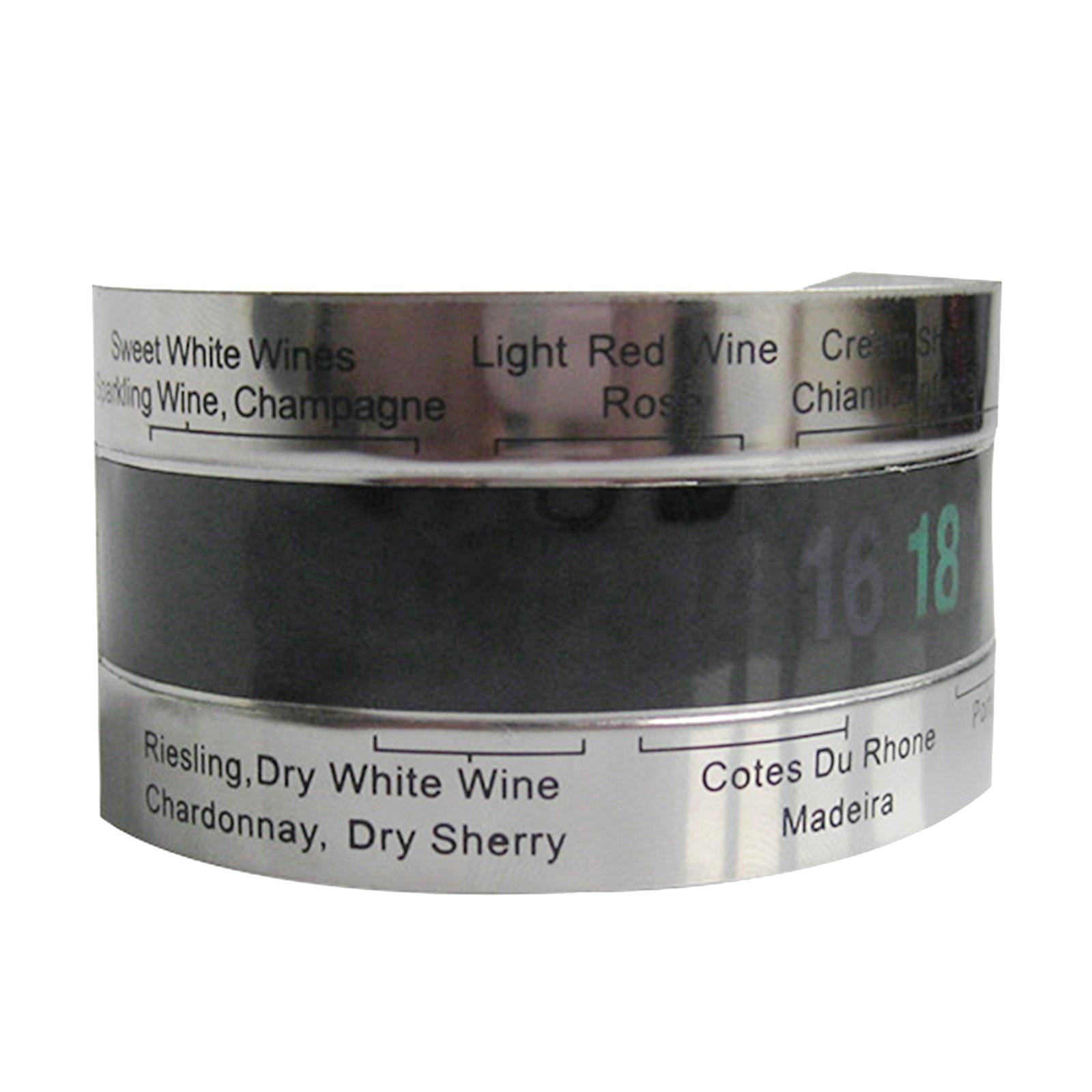 Portable Stainless Steel Easy Read Wine Thermometer Bracelet for Red Wine