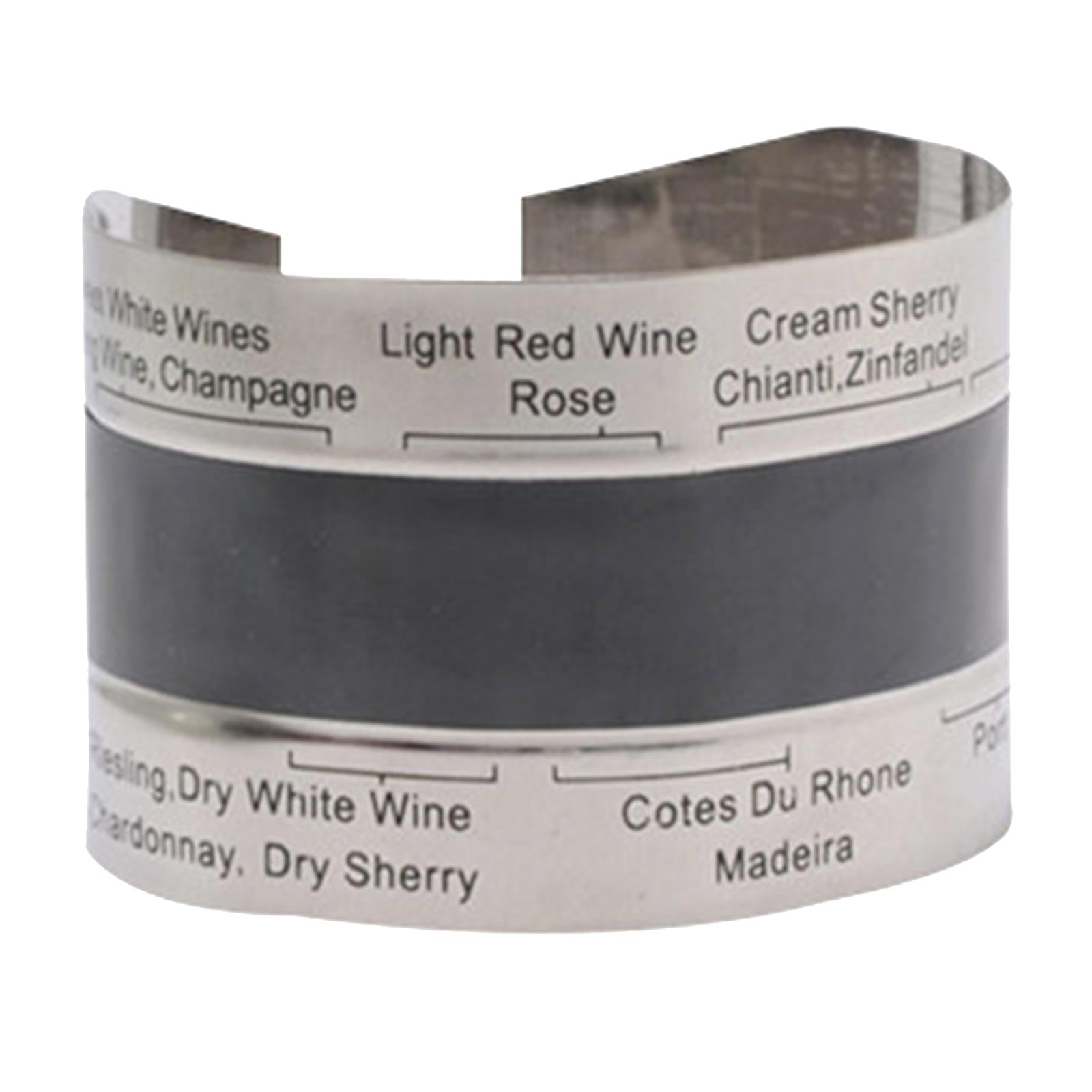 Portable Stainless Steel Easy Read Wine Thermometer Bracelet for Red Wine