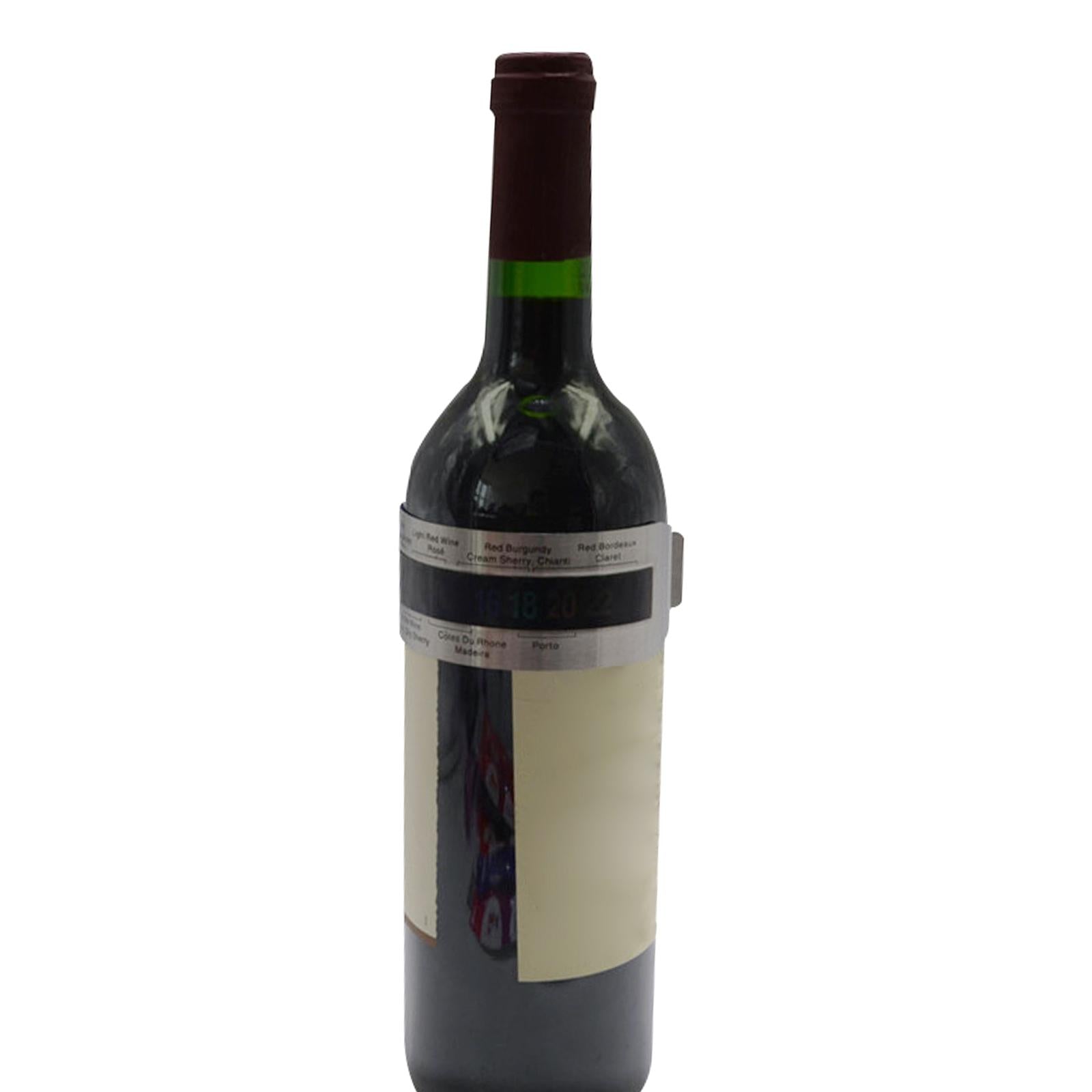 Portable Stainless Steel Easy Read Wine Thermometer Bracelet for Red Wine