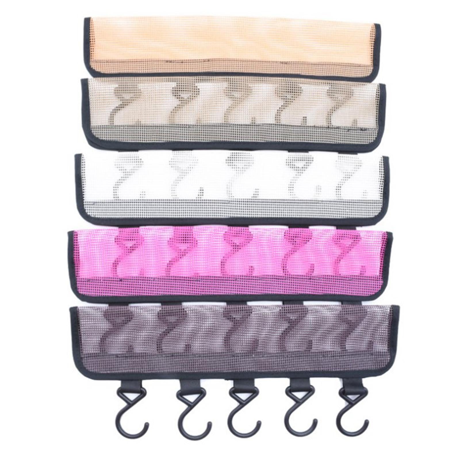 Sock Dryer for Underwear Lingerie Baby Clothes Plastic Drying Rack 5 Black Hooks