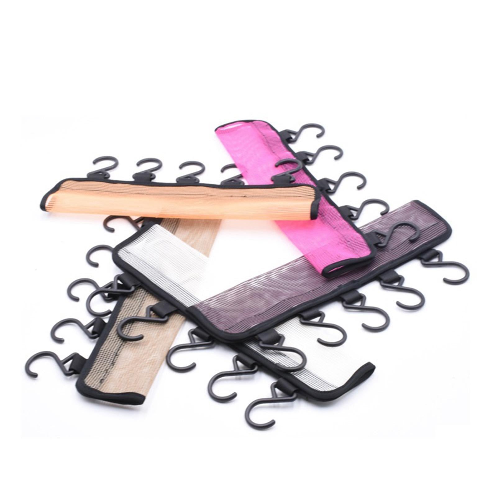 Sock Dryer for Underwear Lingerie Baby Clothes Plastic Drying Rack 5 Black Hooks