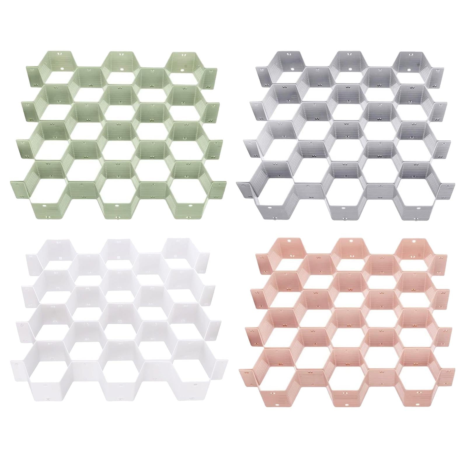 Honeycomb Closet Cabinet Sock Underwear Drawer Divider Organizer White