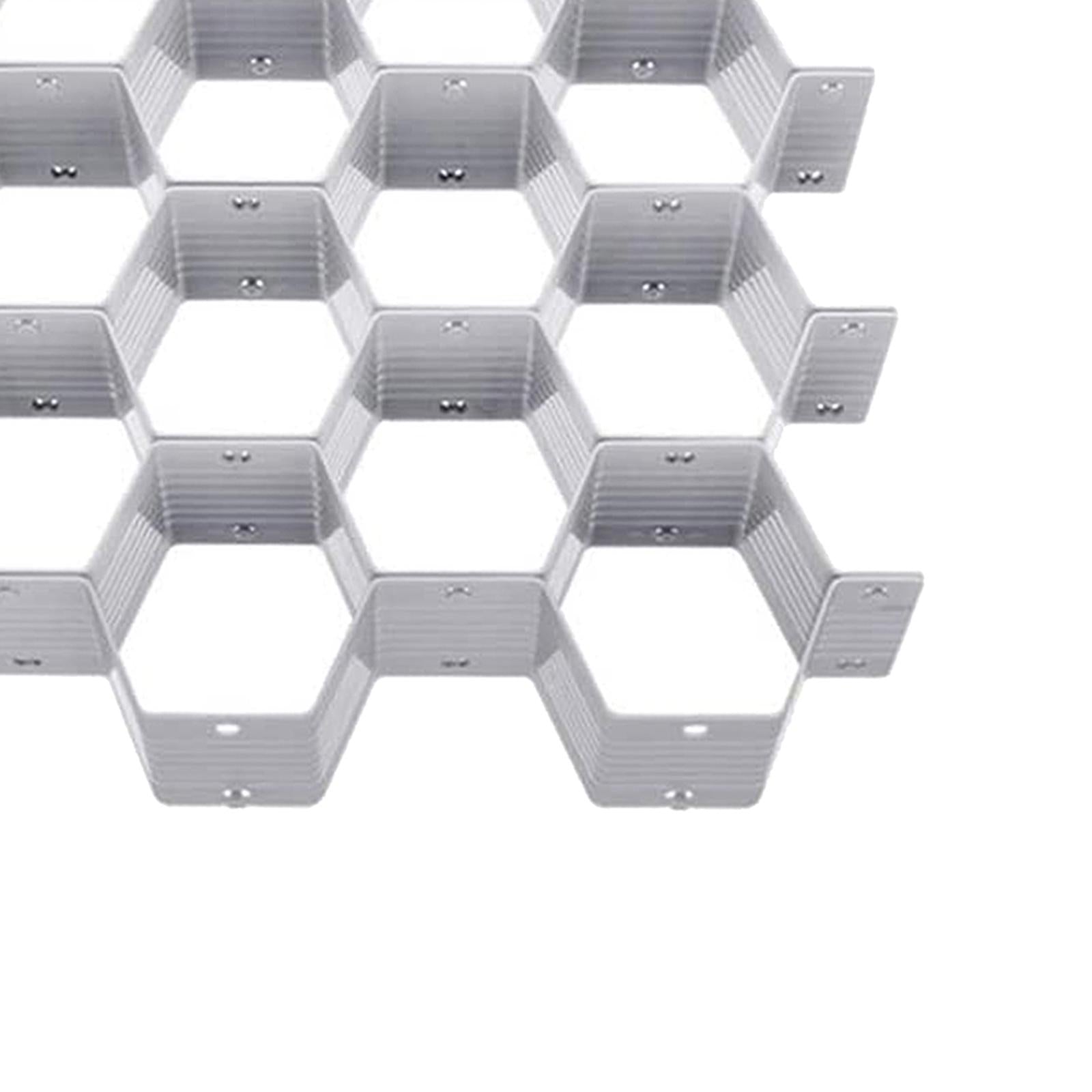 Honeycomb Closet Cabinet Sock Underwear Drawer Divider Organizer Grey