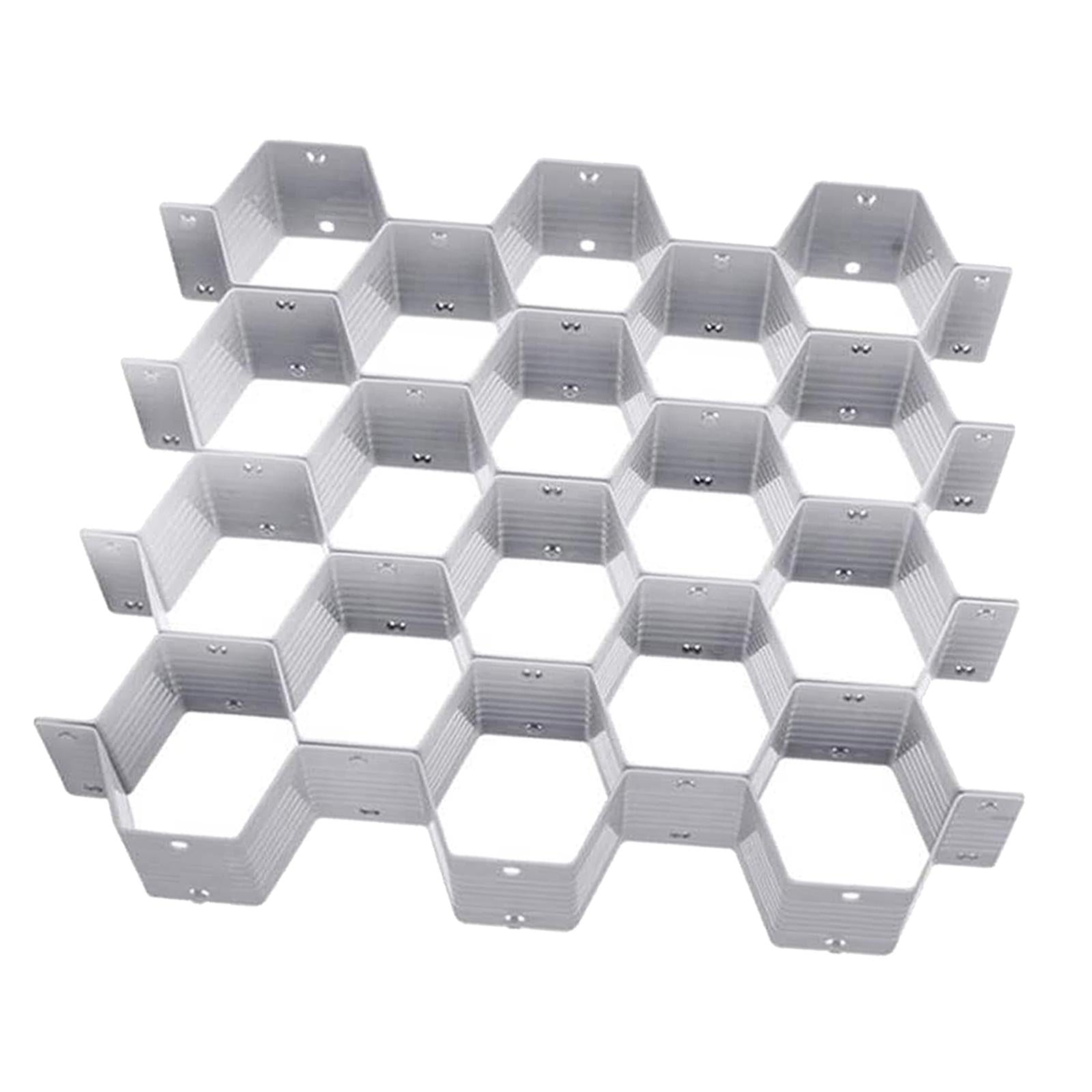 Honeycomb Closet Cabinet Sock Underwear Drawer Divider Organizer Grey