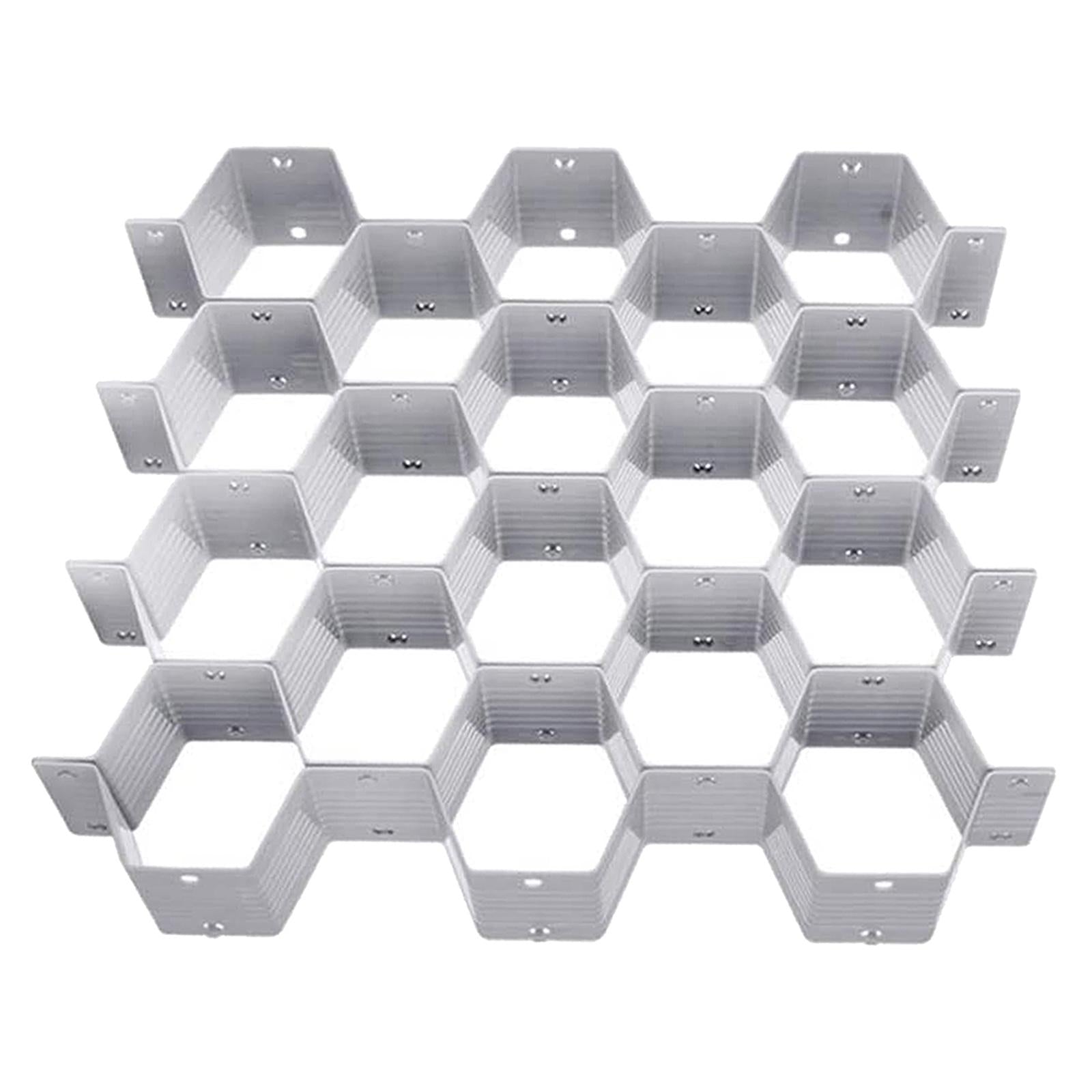 Honeycomb Closet Cabinet Sock Underwear Drawer Divider Organizer Grey