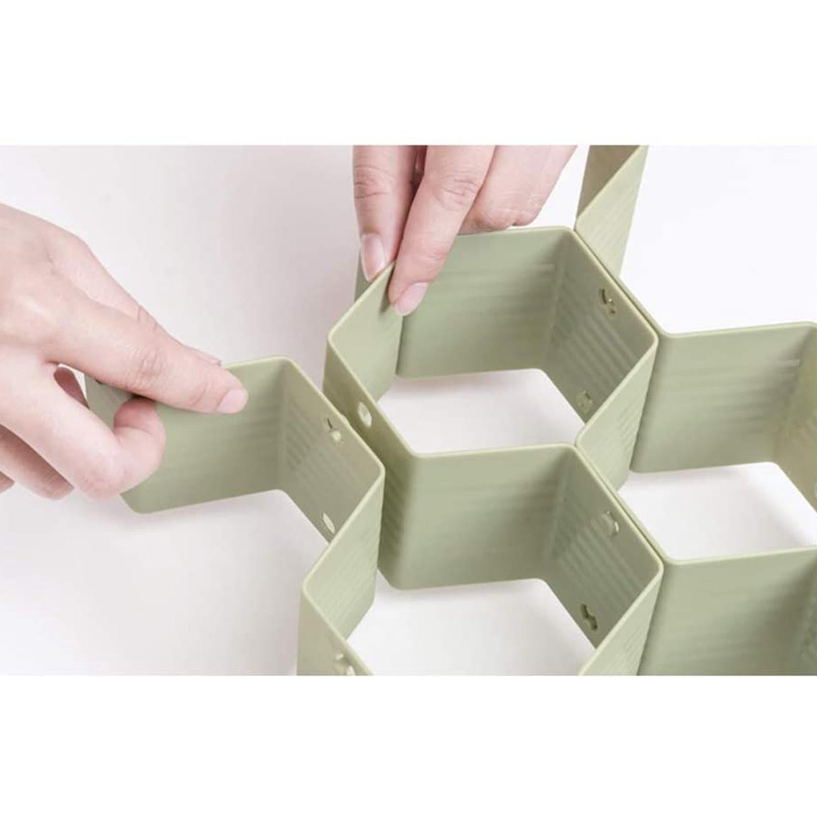Honeycomb Closet Cabinet Sock Underwear Drawer Divider Organizer Green
