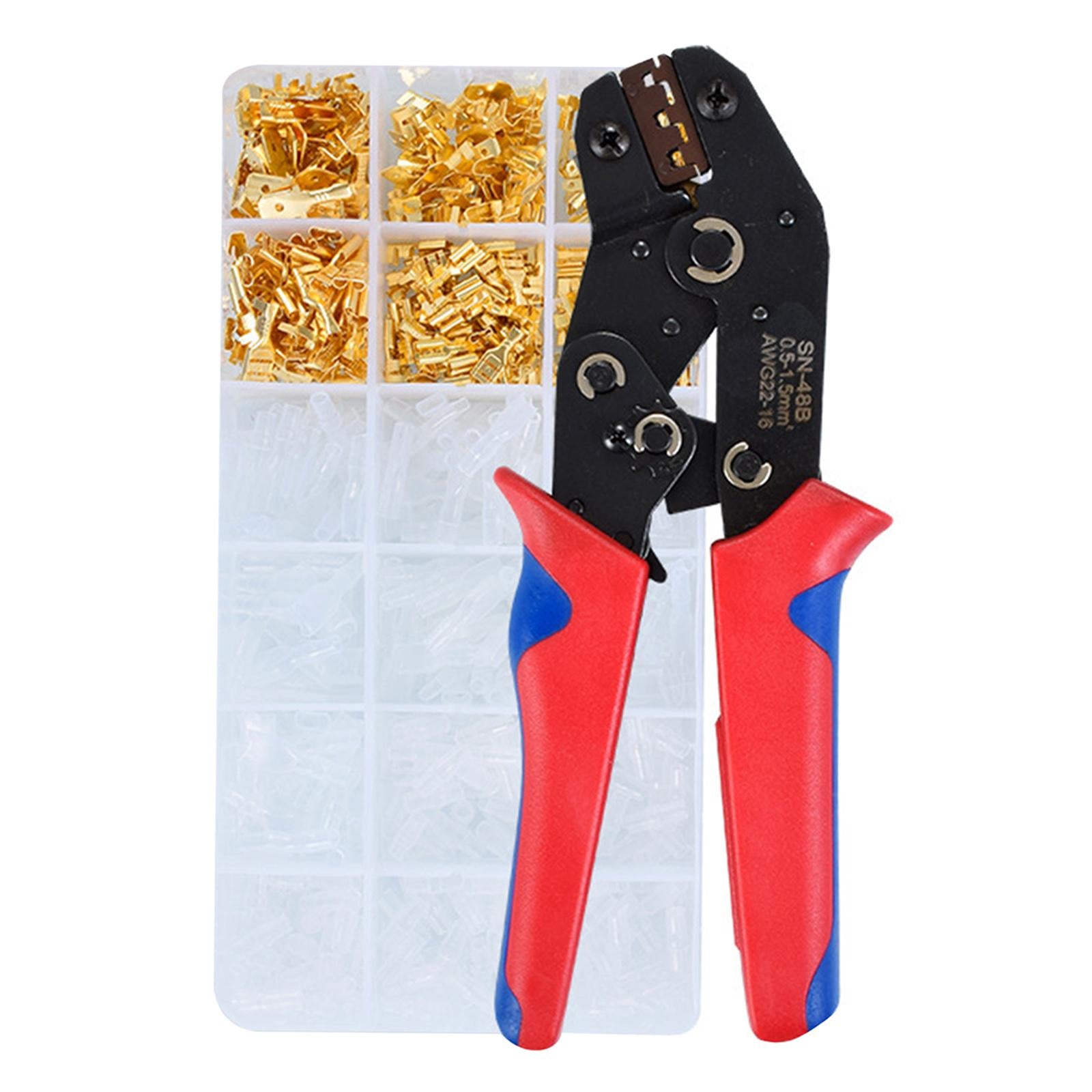 Quick Easy Connection Terminals 2.8/4.8/6.3mm Plug Crimped Hand Tool Kits A