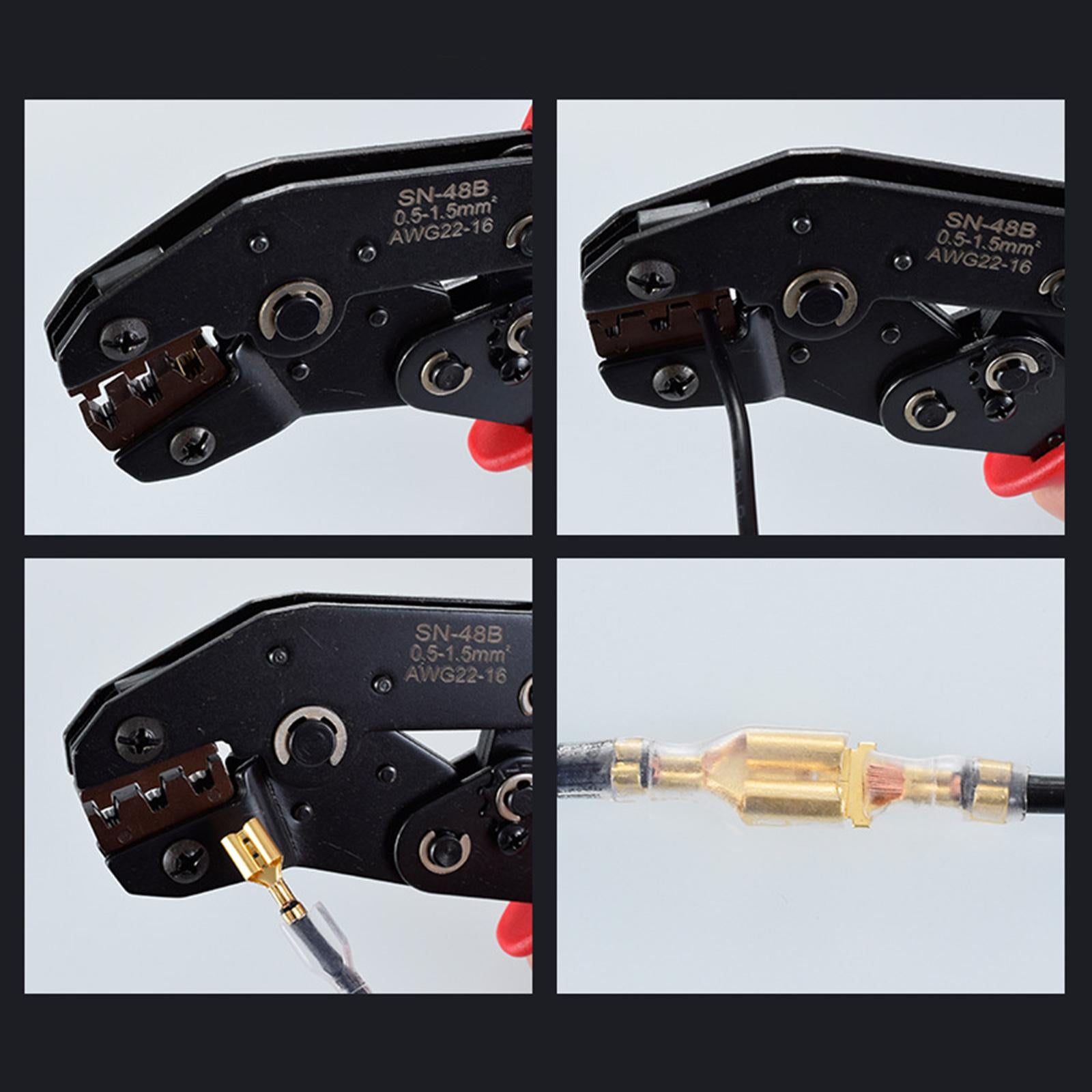 Quick Easy Connection Terminals 2.8/4.8/6.3mm Plug Crimped Hand Tool Kits A