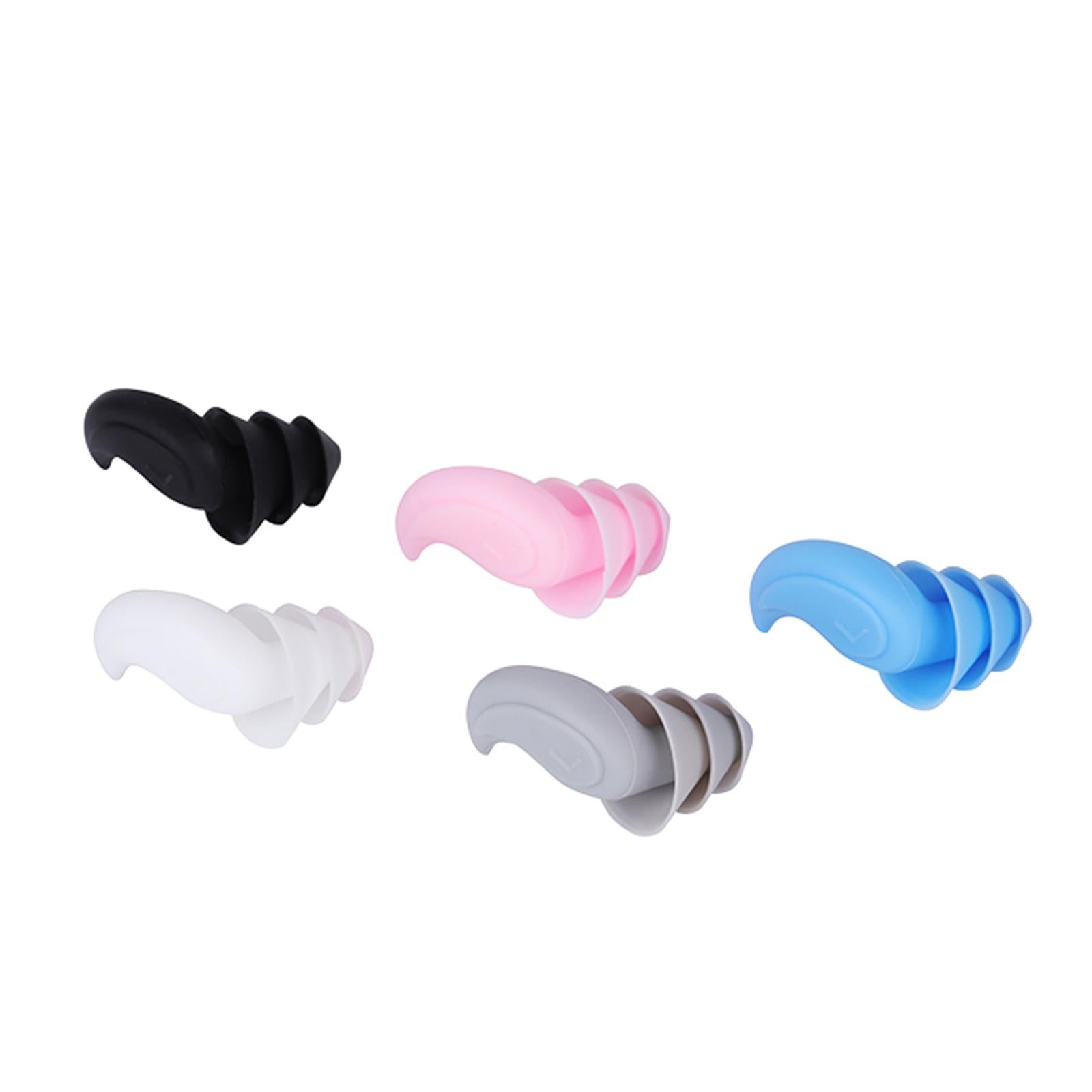 Noise Reduction Ear Plugs Silicone Sound Blocking for Sleep Snoring Swimming White