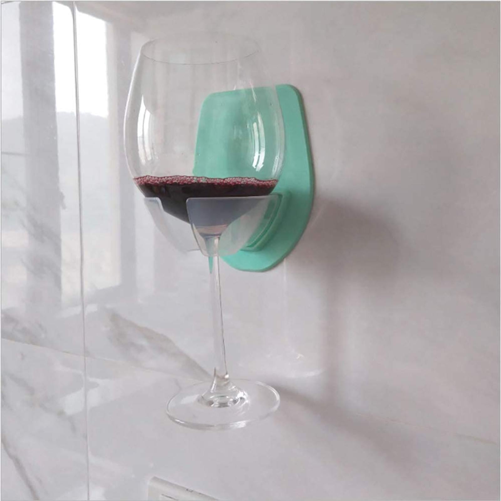 Wine Glass Holder for Bath Shower Home Bedside Bathroom for Wine Green