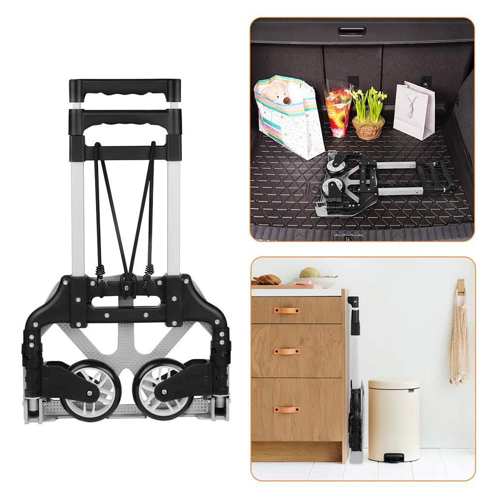 Aluminum Alloy Folding Hand Truck Portable Wheel Barrow Cart Trolley 160 lbs