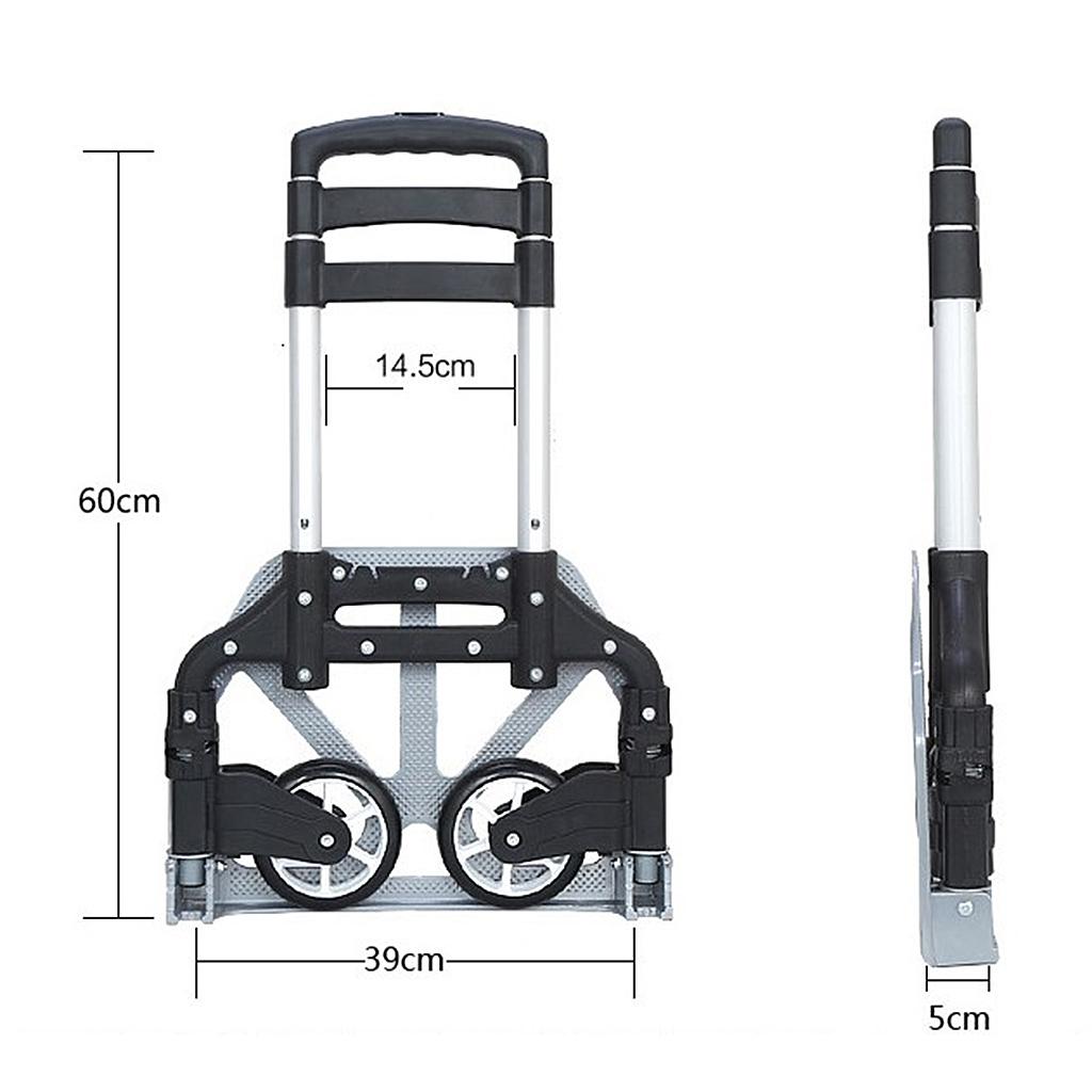 Aluminum Alloy Folding Hand Truck Portable Wheel Barrow Cart Trolley 160 lbs