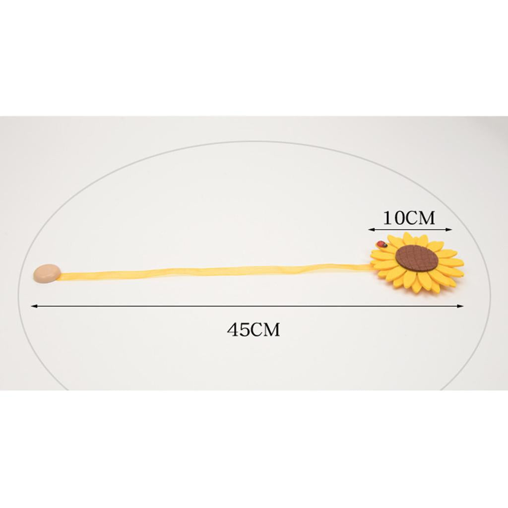 2pcs Curtain Tie Backs Sunflower Magnetic Curtain Tiebacks Clips Magnet Style