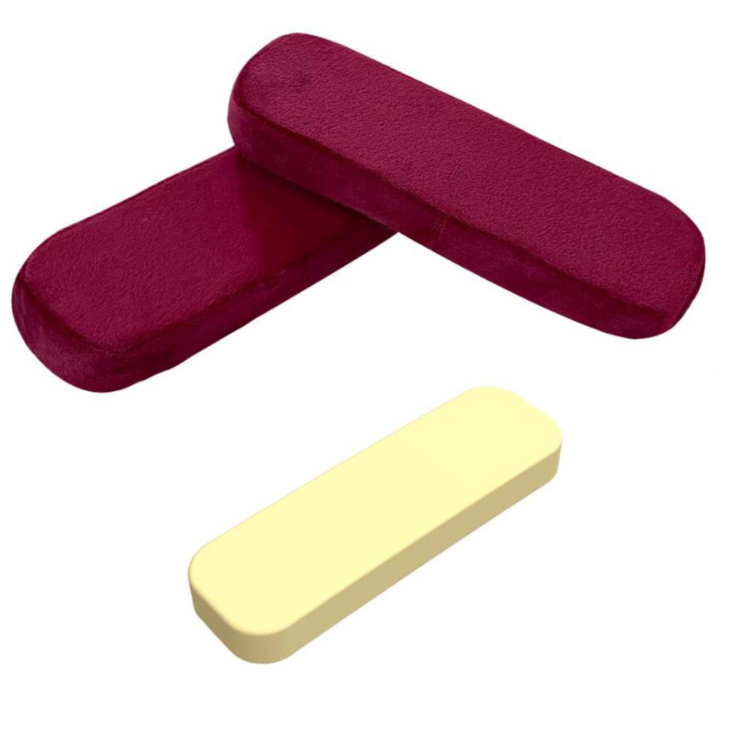 Comfort Office Chair Armrest Pads Extra Thick Cover Cushions Support Forearm wine red