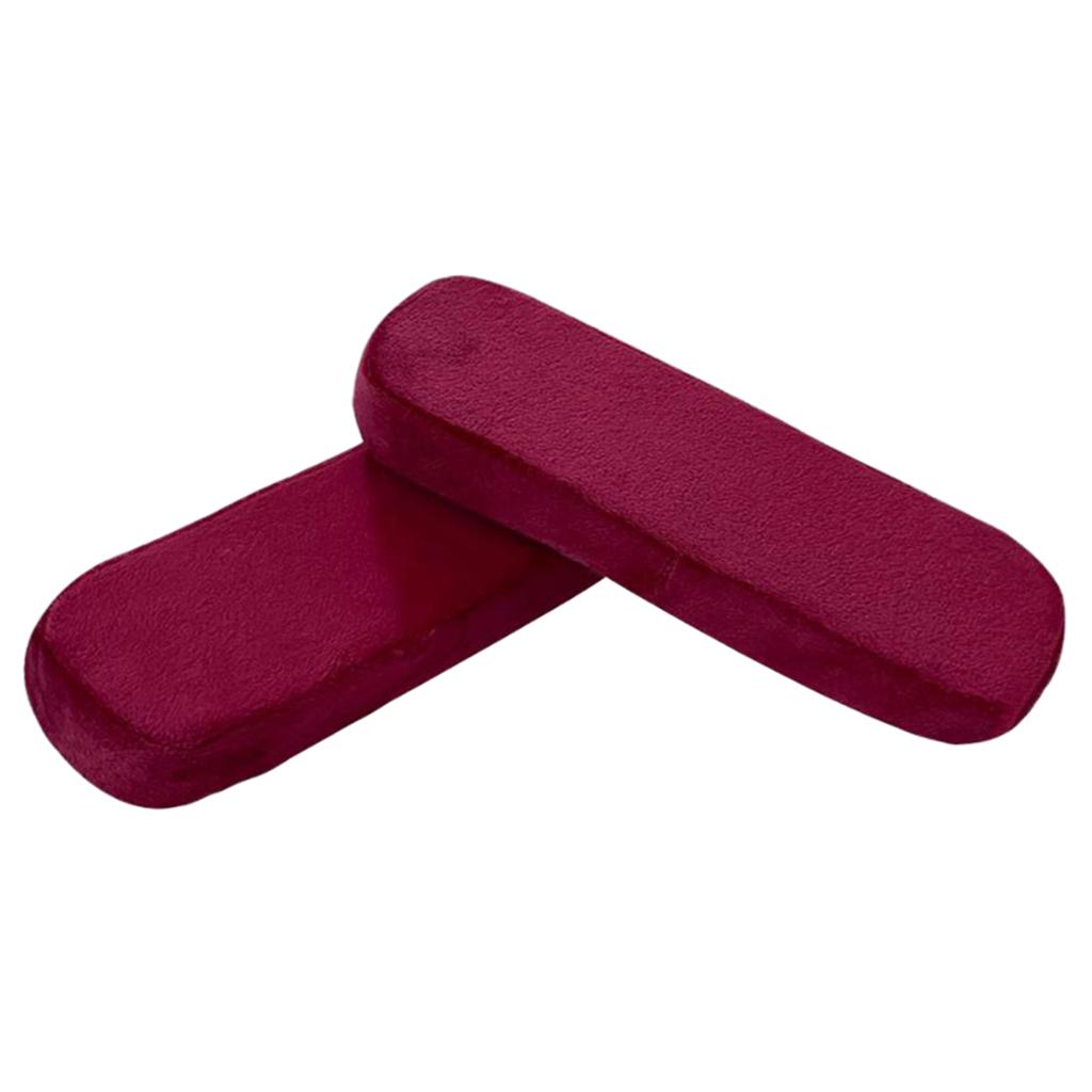 Comfort Office Chair Armrest Pads Extra Thick Cover Cushions Support Forearm wine red