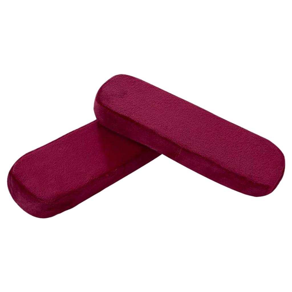 Comfort Office Chair Armrest Pads Extra Thick Cover Cushions Support Forearm wine red