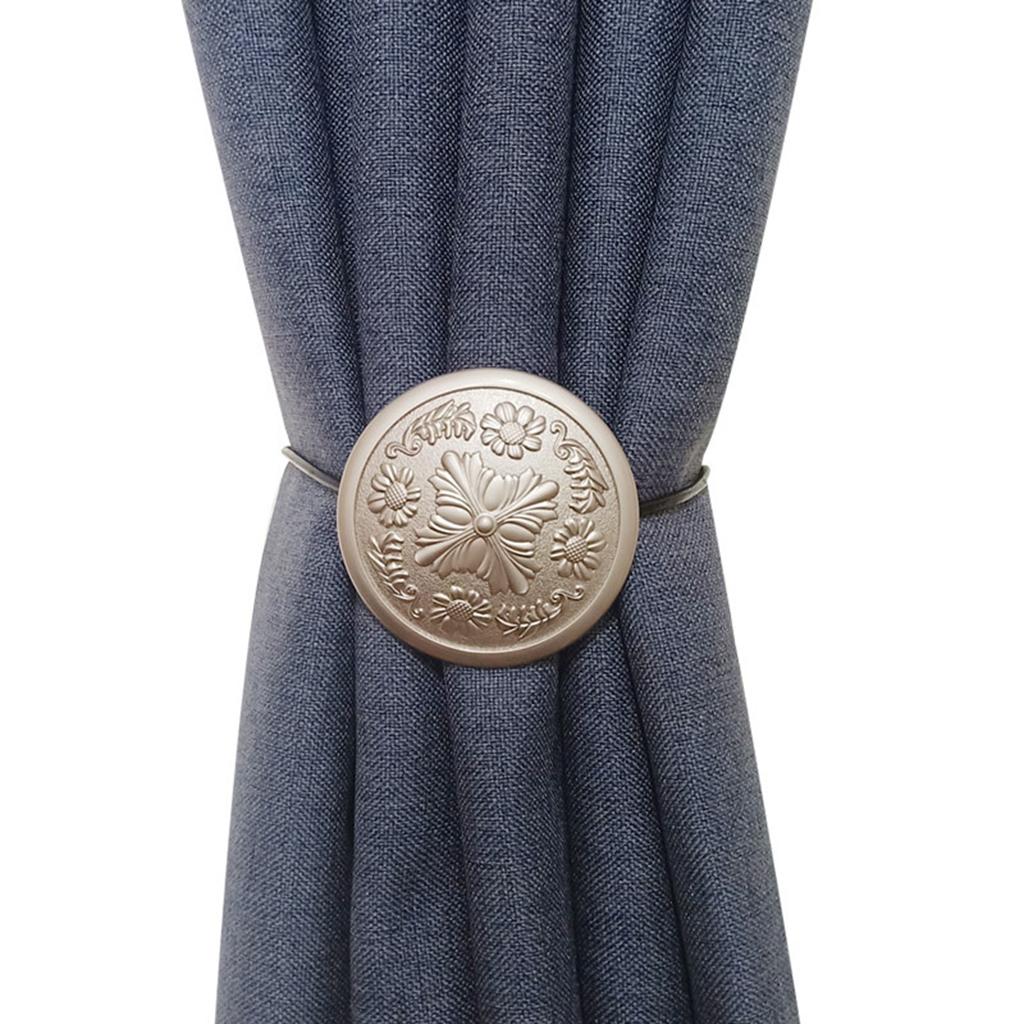 1Pairs Magnetic Curtain Tie Back Curtain Tieback Holder Clips Silver