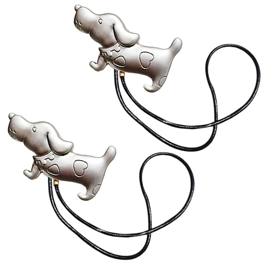Magnetic Curtain Tie Backs Holdbacks Buckle Curtain Clips Rope Strap Silver