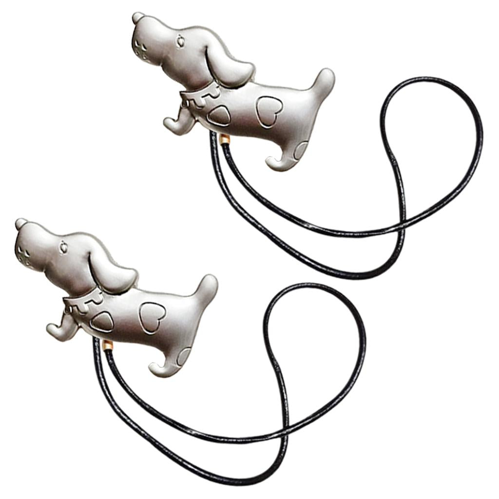 Magnetic Curtain Tie Backs Holdbacks Buckle Curtain Clips Rope Strap Silver