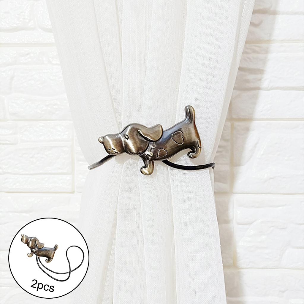 Magnetic Curtain Tie Backs Holdbacks Buckle Curtain Clips Rope Strap Bronze