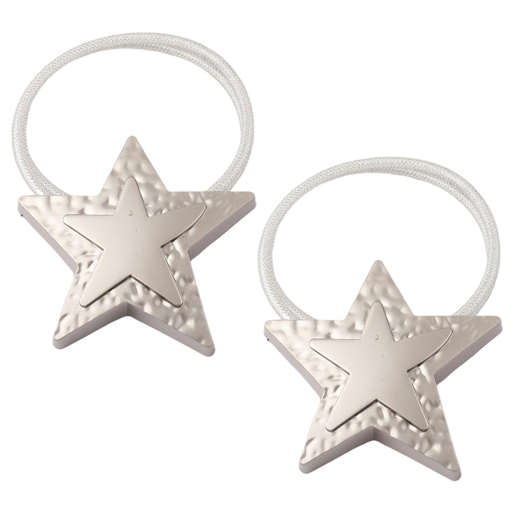 1 Pair Magnetic Curtain Tiebacks Clips Hold Curtains Drape Bedroom Decor silver