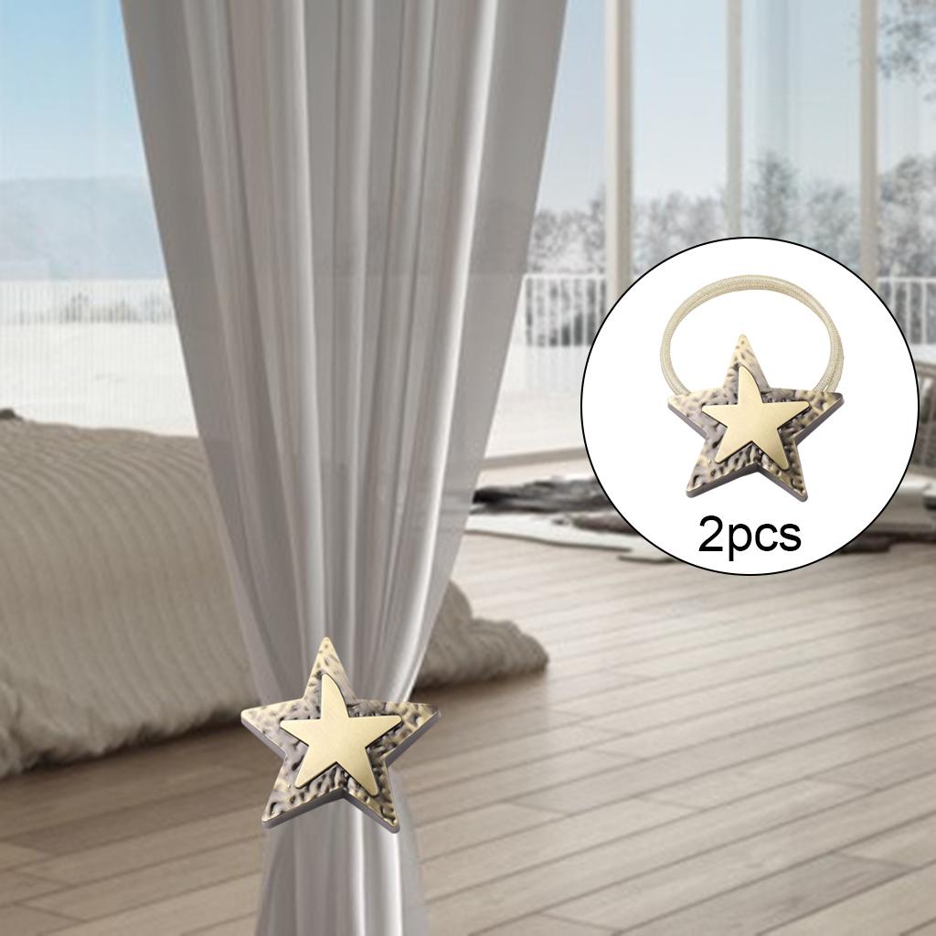 1 Pair Magnetic Curtain Tiebacks Clips Hold Curtains Drape Bedroom Decor bronze