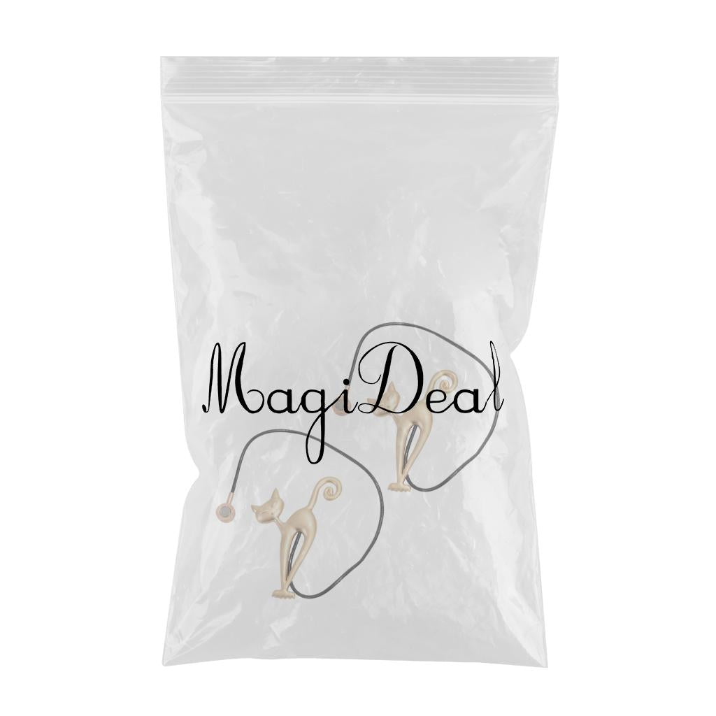 1Pairs Cat Curtain Tiebacks Magnetic Drape Holders Holdbacks Golden