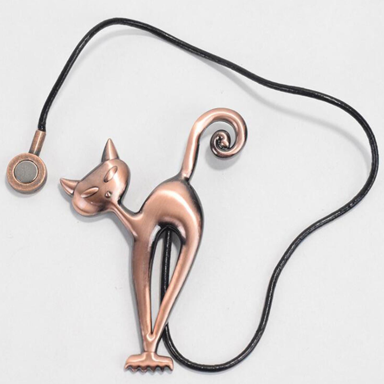 1Pairs Cat Curtain Tiebacks Magnetic Drape Holders Holdbacks Red Copper