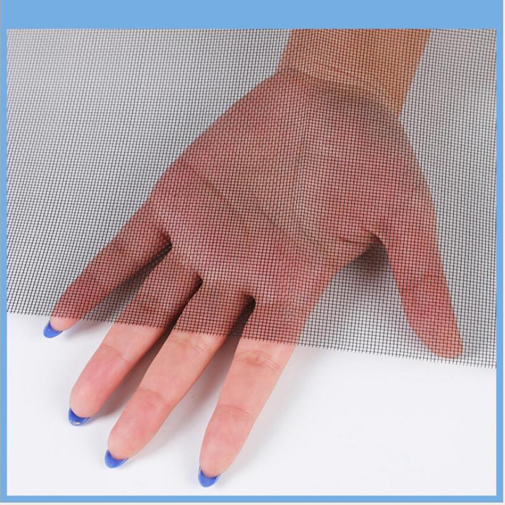 Window Fly Screen Mosquito Net Shield for Windows DIY Size Black 1.3x1.5m