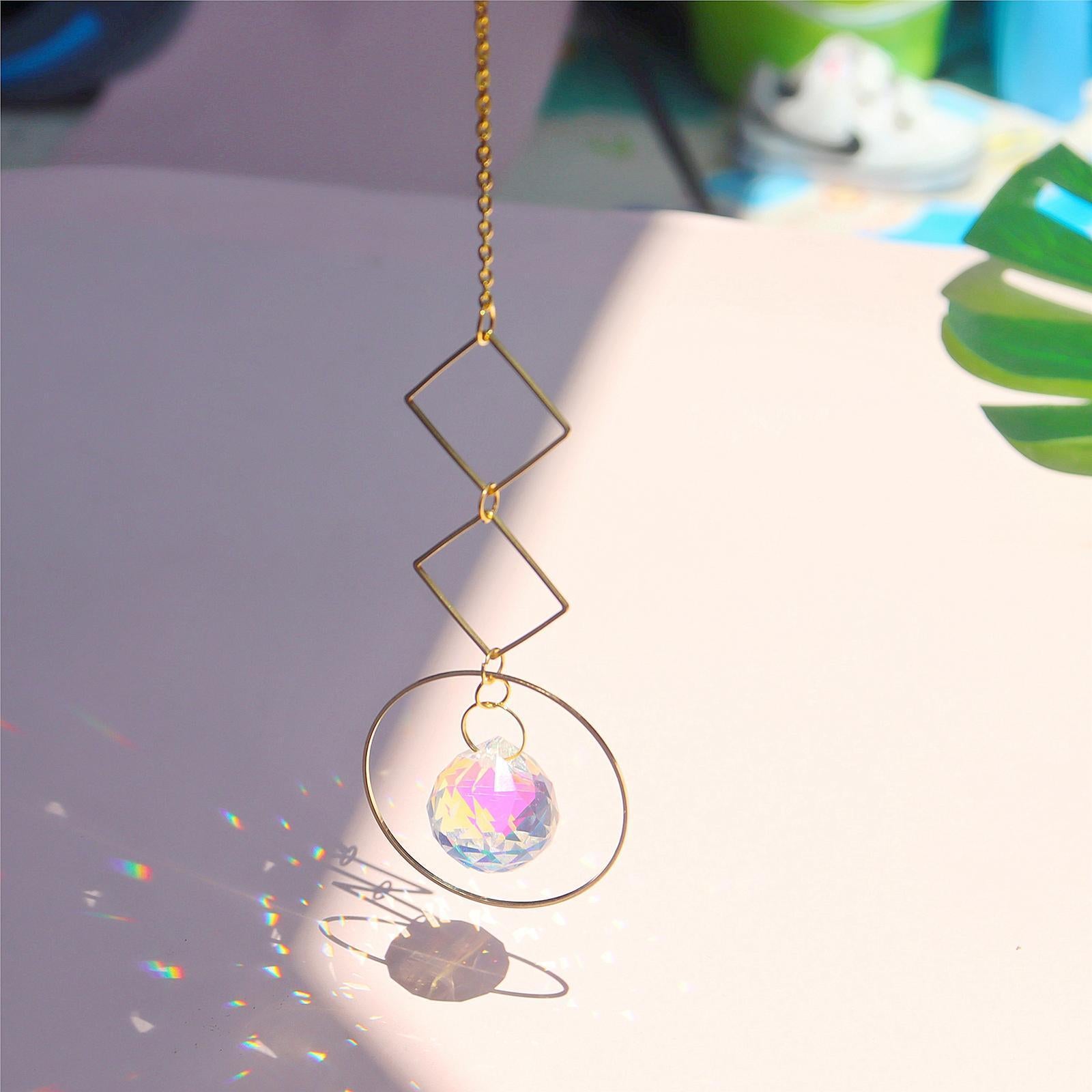 Crystal Suncatcher Rainbow Maker Yard Patio Window Hanging Decor Sun Catcher style 2